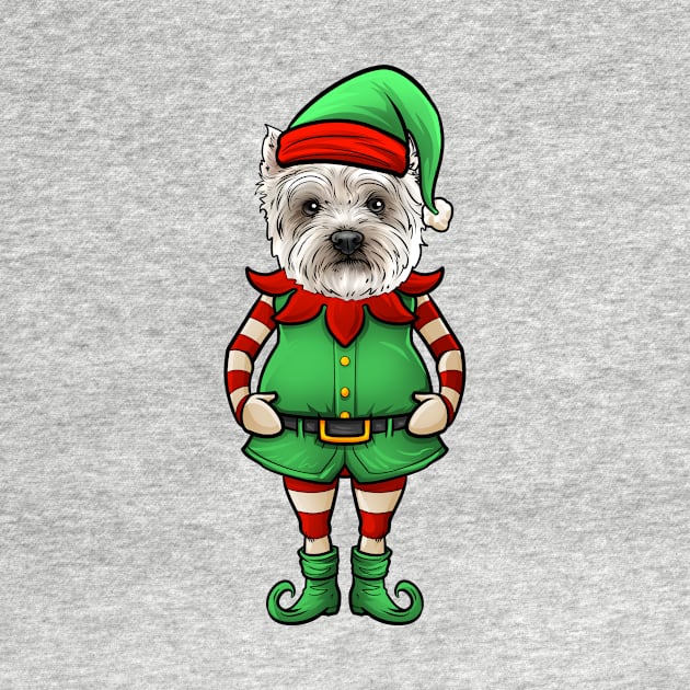 Westie Christmas Elf by whyitsme